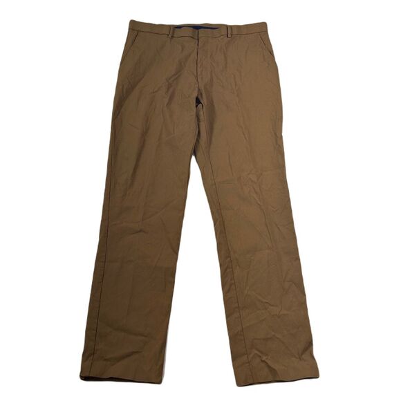 Tommy Hilfiger Tate Performance Pants Men 38 x 34 Camel Brown Modern-Fit Stretch - Picture 1 of 5